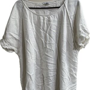 White Birch Cream Short Sleeve Top